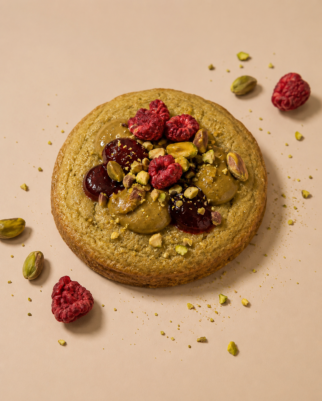 Cookie Pistache & Framboise — Délice de Kamelia